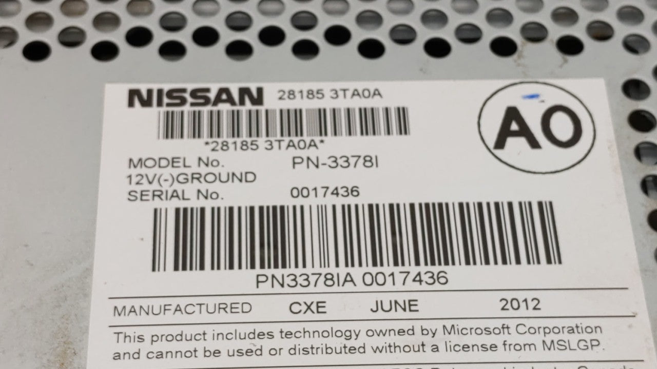 2013-2015 Nissan Altima Am Fm Cd Player Radio Receiver - Oemusedautoparts1.com