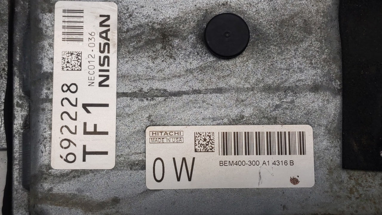 2015 Nissan Altima PCM Engine Control Computer ECU ECM PCU OEM P/N:BEM404-300 A1 NEC001-666, NEC013-028 Fits Fits 2013 2014 