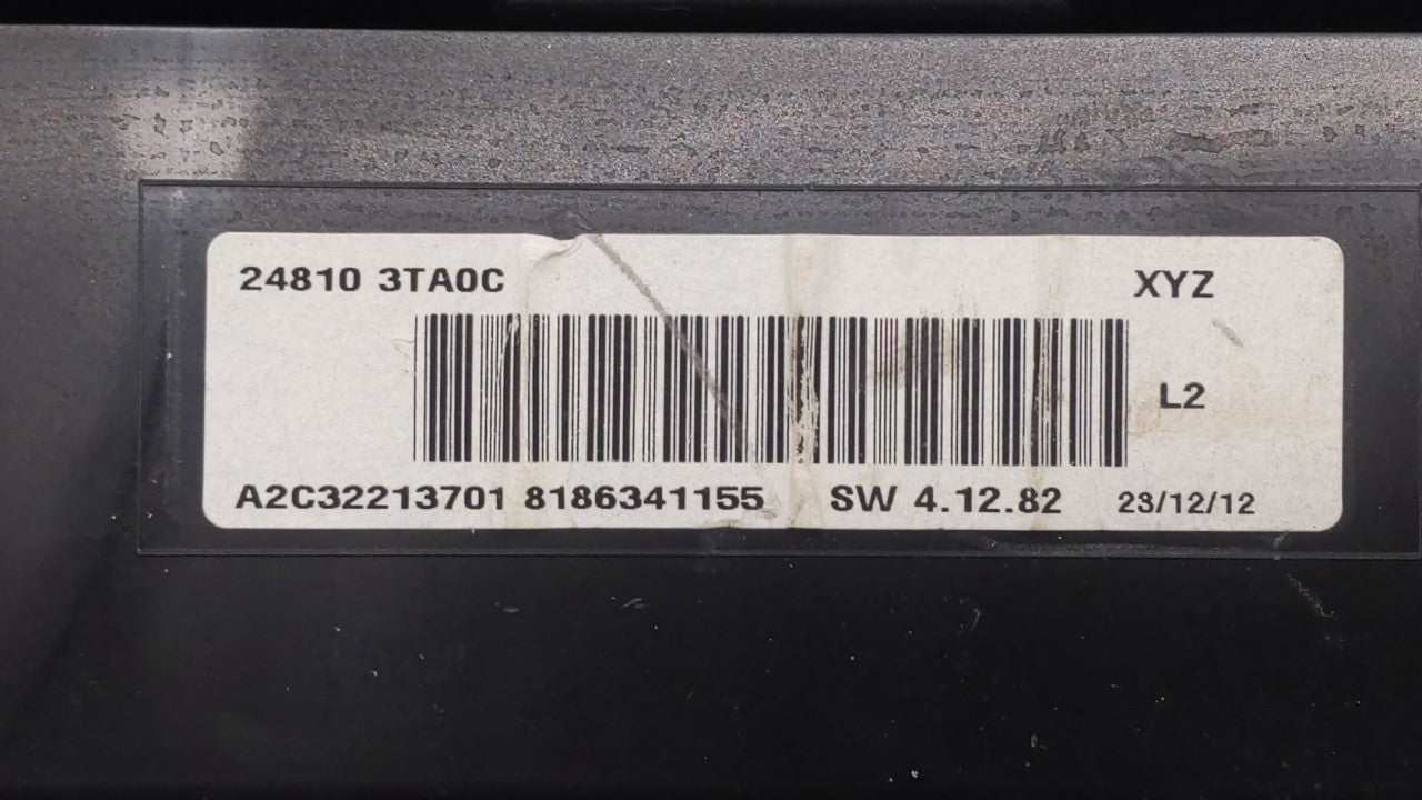 2013 Nissan Altima Instrument Cluster Speedometer Gauges P/N:24810 3TA0D 24810 3TA0C, 24810 3TA0B, 24810 3TA0A Fits OEM Used