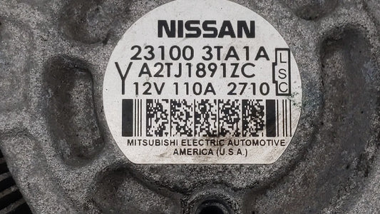 2013-2017 Nissan Altima Alternator Replacement Generator Charging Assembly Engine OEM P/N:23100 3TA1A 23100 3TA1B Fits OEM Used Auto Parts