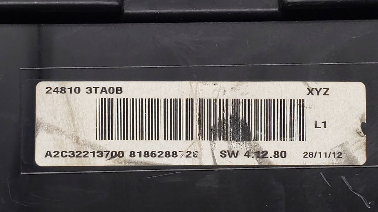 2013 Nissan Altima Instrument Cluster Speedometer Gauges P/N:24810 3TA0D 24810 3TA0C, 24810 3TA0B, 24810 3TA0A Fits OEM Used
