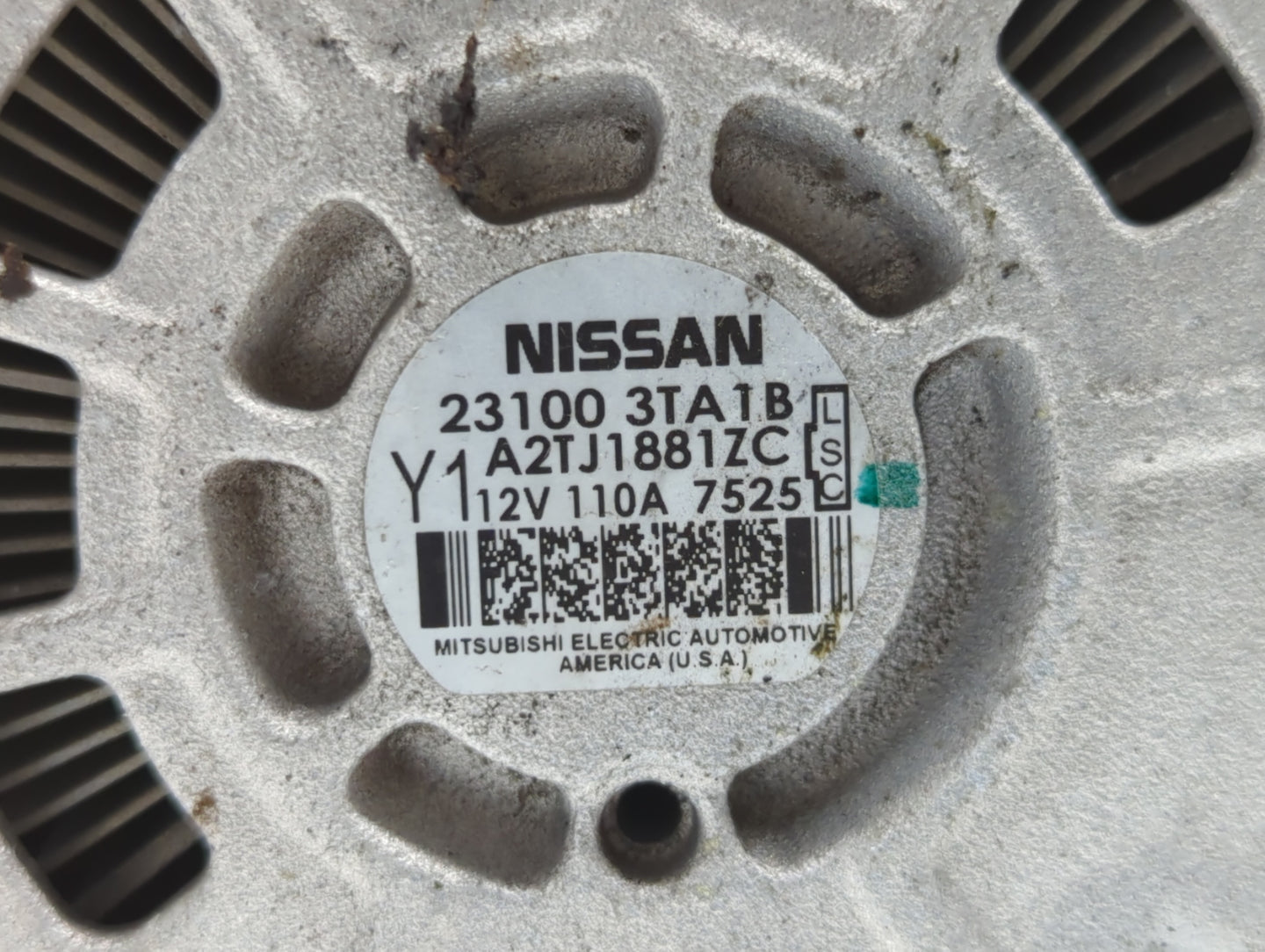 2013-2017 Nissan Altima Alternator Replacement Generator Charging Assembly Engine OEM P/N:23100 3TA1A 23100 3TA1B Fits OEM U