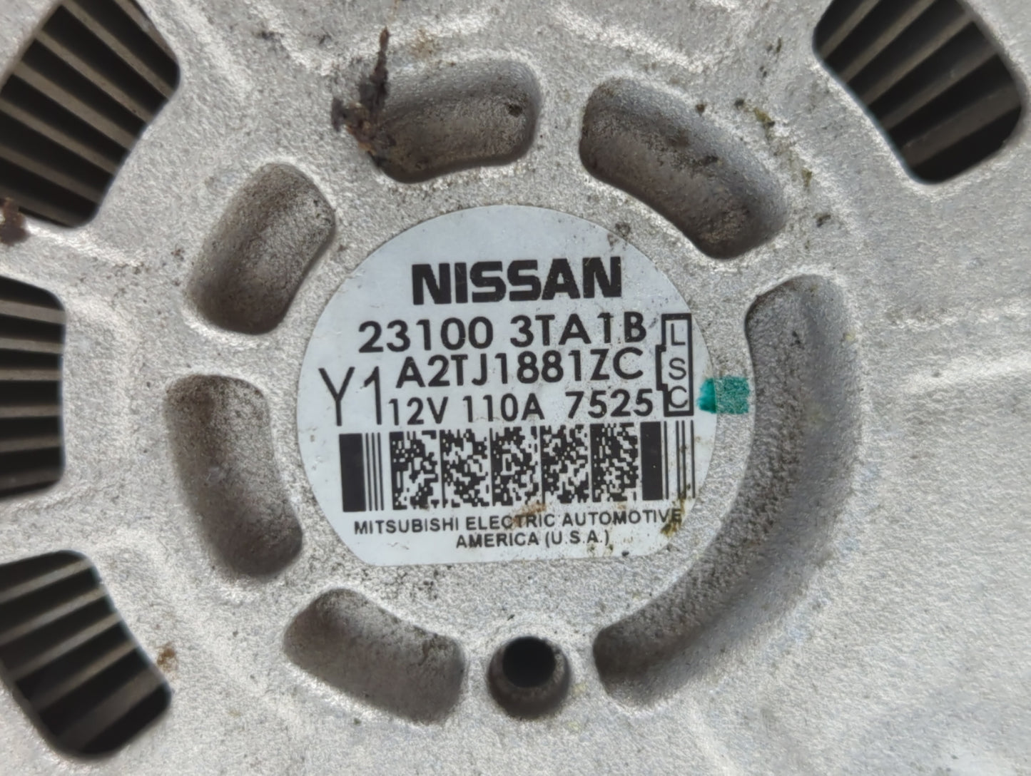 2013-2017 Nissan Altima Alternator Replacement Generator Charging Assembly Engine OEM P/N:23100 3TA1A 23100 3TA1B Fits OEM U