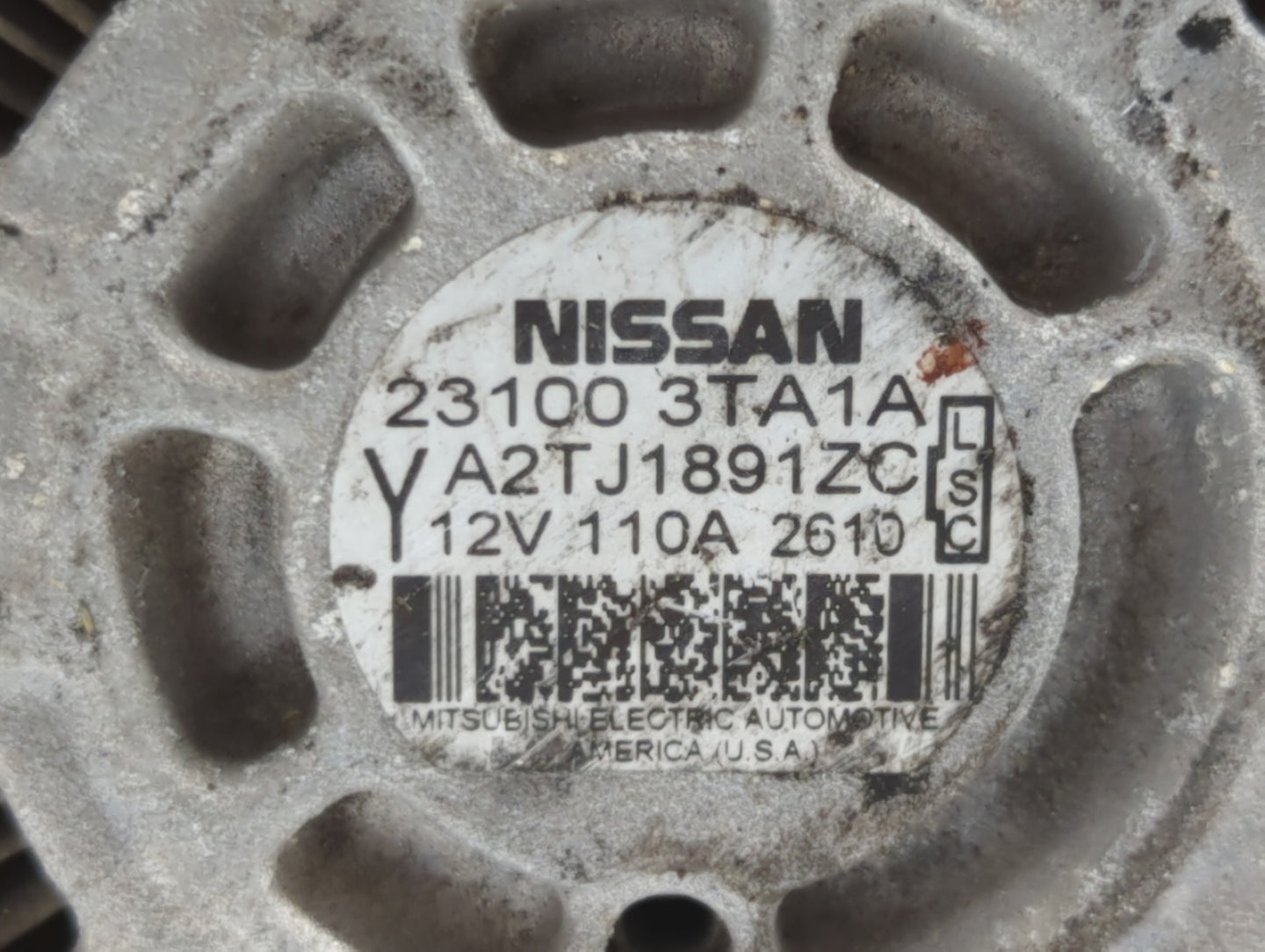 2013-2017 Nissan Altima Alternator Replacement Generator Charging Assembly Engine OEM P/N:23100 3TA1A 23100 3TA1B Fits OEM U