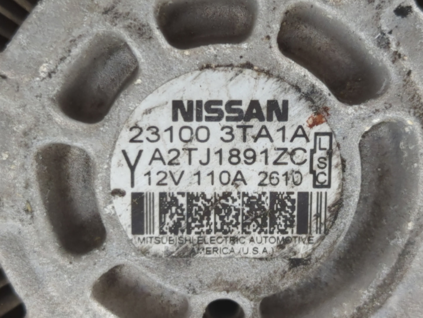 2013-2017 Nissan Altima Alternator Replacement Generator Charging Assembly Engine OEM P/N:23100 3TA1A 23100 3TA1B Fits OEM U