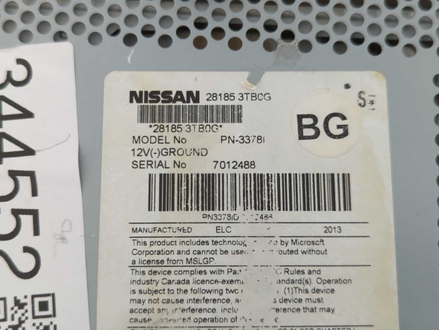 2013-2015 Nissan Altima Am Fm Cd Player Radio Receiver - Oemusedautoparts1.com