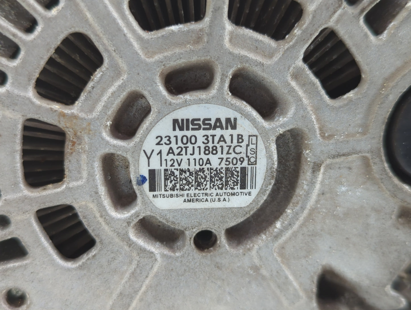 2013-2017 Nissan Altima Alternator Replacement Generator Charging Assembly Engine OEM P/N:23100 3TA1A 23100 3TA1B Fits OEM U