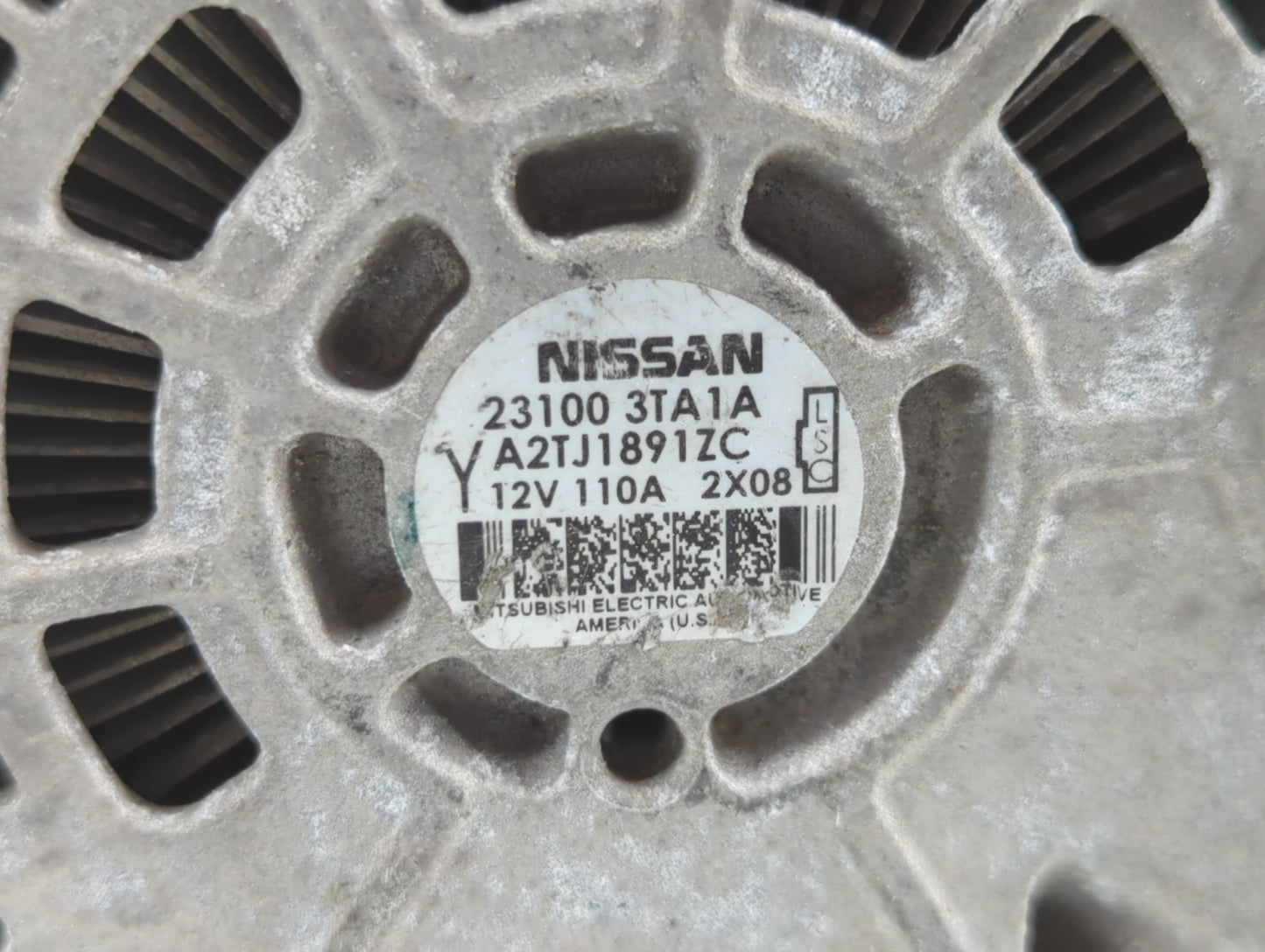 2013-2017 Nissan Altima Alternator Replacement Generator Charging Assembly Engine OEM P/N:23100 3TA1A 23100 3TA1B Fits OEM U