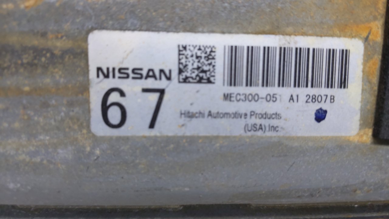 2013-2014 Nissan Altima PCM Engine Control Computer ECU ECM PCU OEM P/N:MEC300-051 A1 2807 Fits Fits 2013 2014 OEM Used Auto