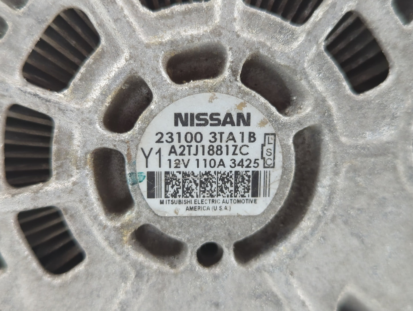 2013-2017 Nissan Altima Alternator Replacement Generator Charging Assembly Engine OEM P/N:23100 3TA1A 23100 3TA1B Fits OEM U