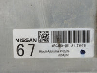 2013-2014 Nissan Altima PCM Engine Control Computer ECU ECM PCU OEM P/N:MEC300-051 A1 Fits Fits 2013 2014 OEM Used Auto Part