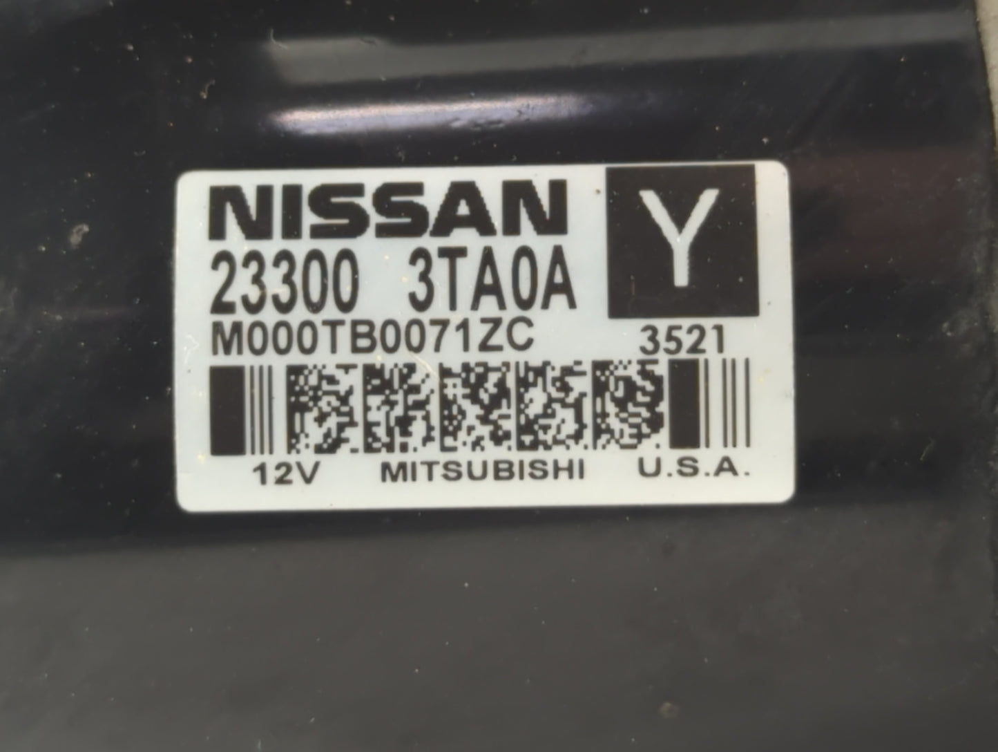 2013-2018 Nissan Altima Car Starter Motor Solenoid OEM P/N:23300 3TA0A Fits Fits 2013 2014 2015 2016 2017 2018 OEM Used Auto