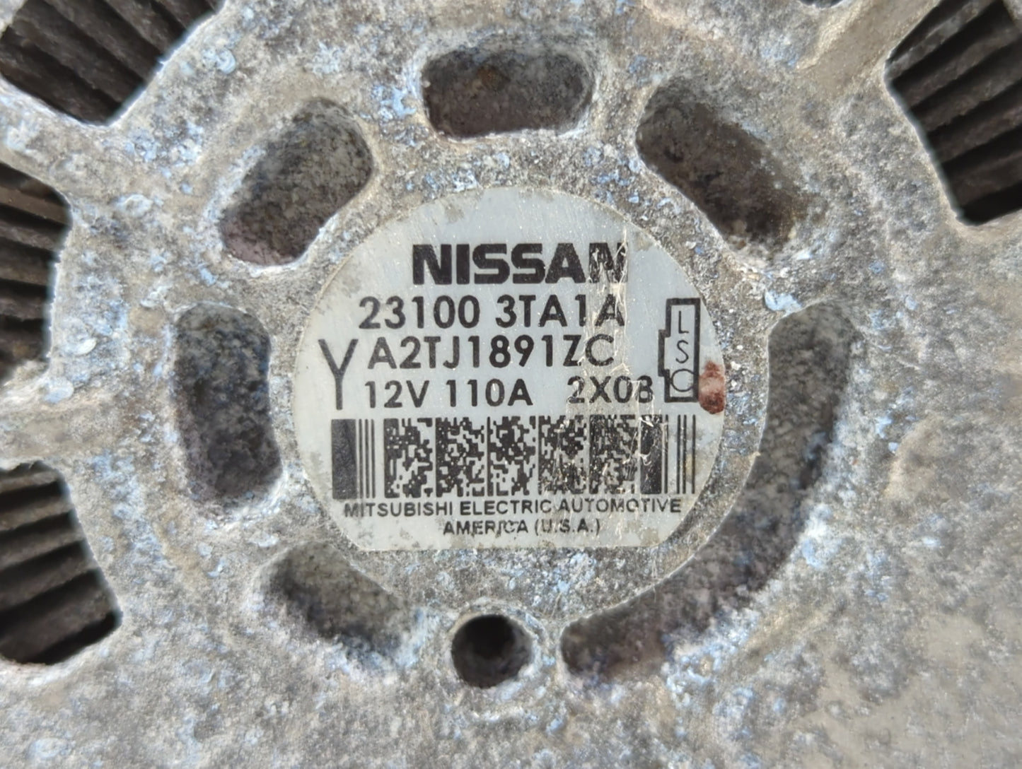 2013-2017 Nissan Altima Alternator Replacement Generator Charging Assembly Engine OEM P/N:A2TJ1891ZC 23100 3TA1A Fits OEM Us