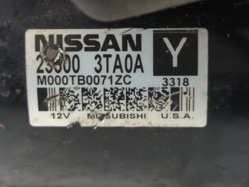 2013-2018 Nissan Altima Car Starter Motor Solenoid OEM P/N:M000TB0071ZC Fits Fits 2013 2014 2015 2016 2017 2018 OEM Used Auto Parts