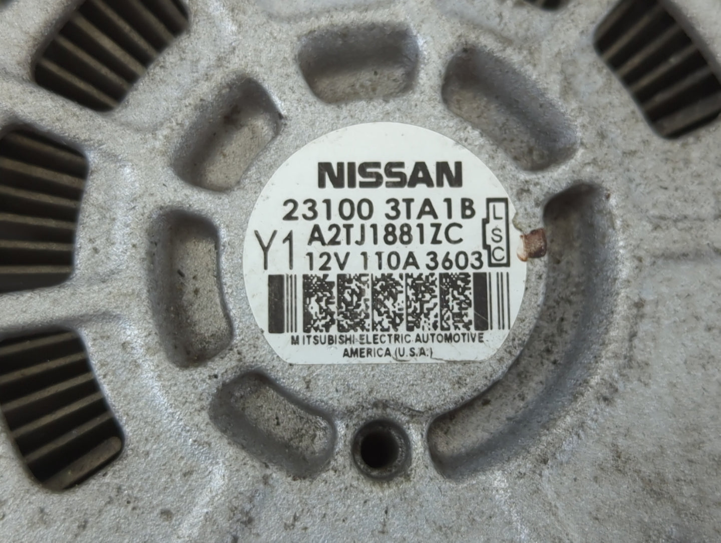 2013-2017 Nissan Altima Alternator Replacement Generator Charging Assembly Engine OEM P/N:A2TJ1881ZC 23100 3TA1B Fits OEM Us