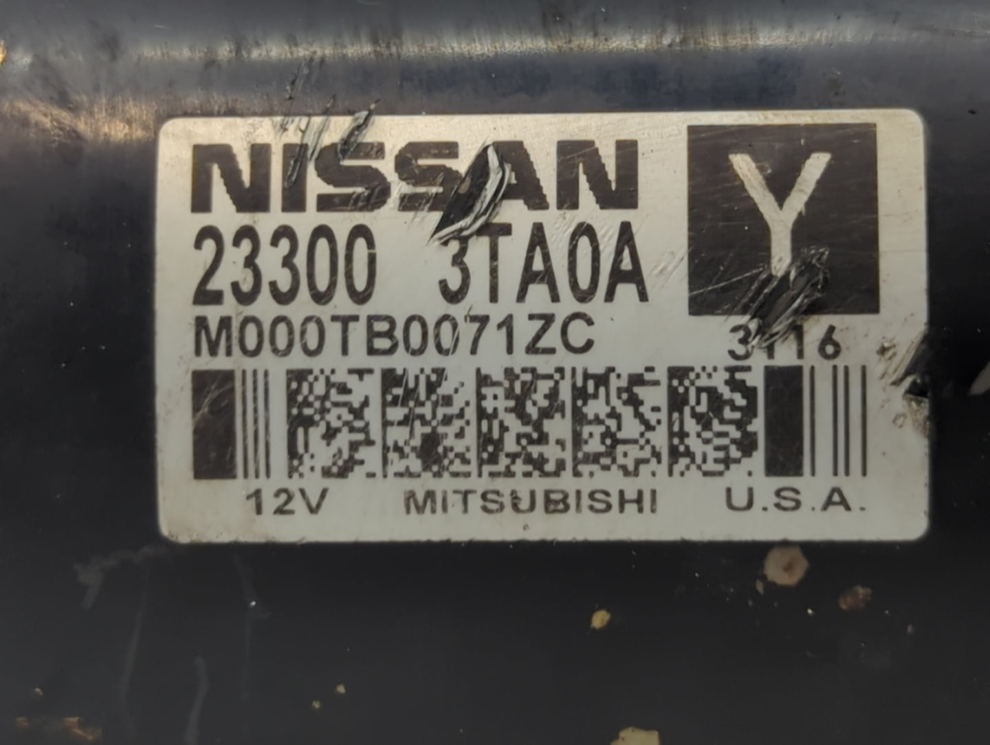 2013-2018 Nissan Altima Car Starter Motor Solenoid OEM P/N:M000TB0071ZC 23300 3TA0A Fits Fits 2013 2014 2015 2016 2017 2018 