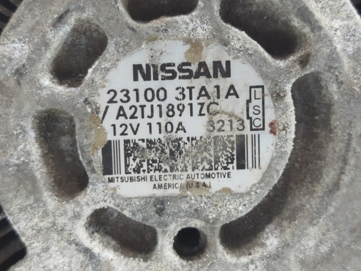 2013-2017 Nissan Altima Alternator Replacement Generator Charging Assembly Engine OEM P/N:23100 3TA1A Fits OEM Used Auto Par