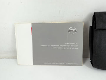 2013 Nissan Altima Owners Manual Book Guide P/N:LL3E NALLU2 OEM Used Auto Parts