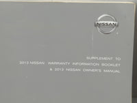 2013 Nissan Altima Owners Manual Book Guide P/N:LL3E NALLU2 OEM Used Auto Parts - Oemusedautoparts1.com