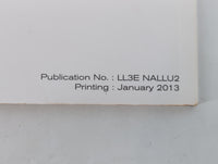2013 Nissan Altima Owners Manual Book Guide P/N:LL3E NALLU2 OEM Used Auto Parts - Oemusedautoparts1.com