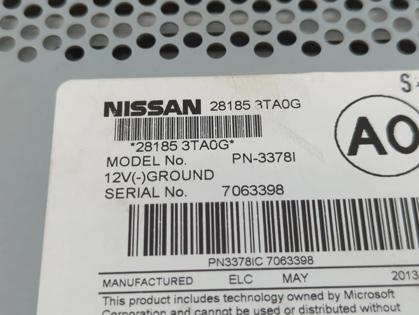 2013-2015 Nissan Altima Am Fm Cd Player Radio Receiver - Oemusedautoparts1.com