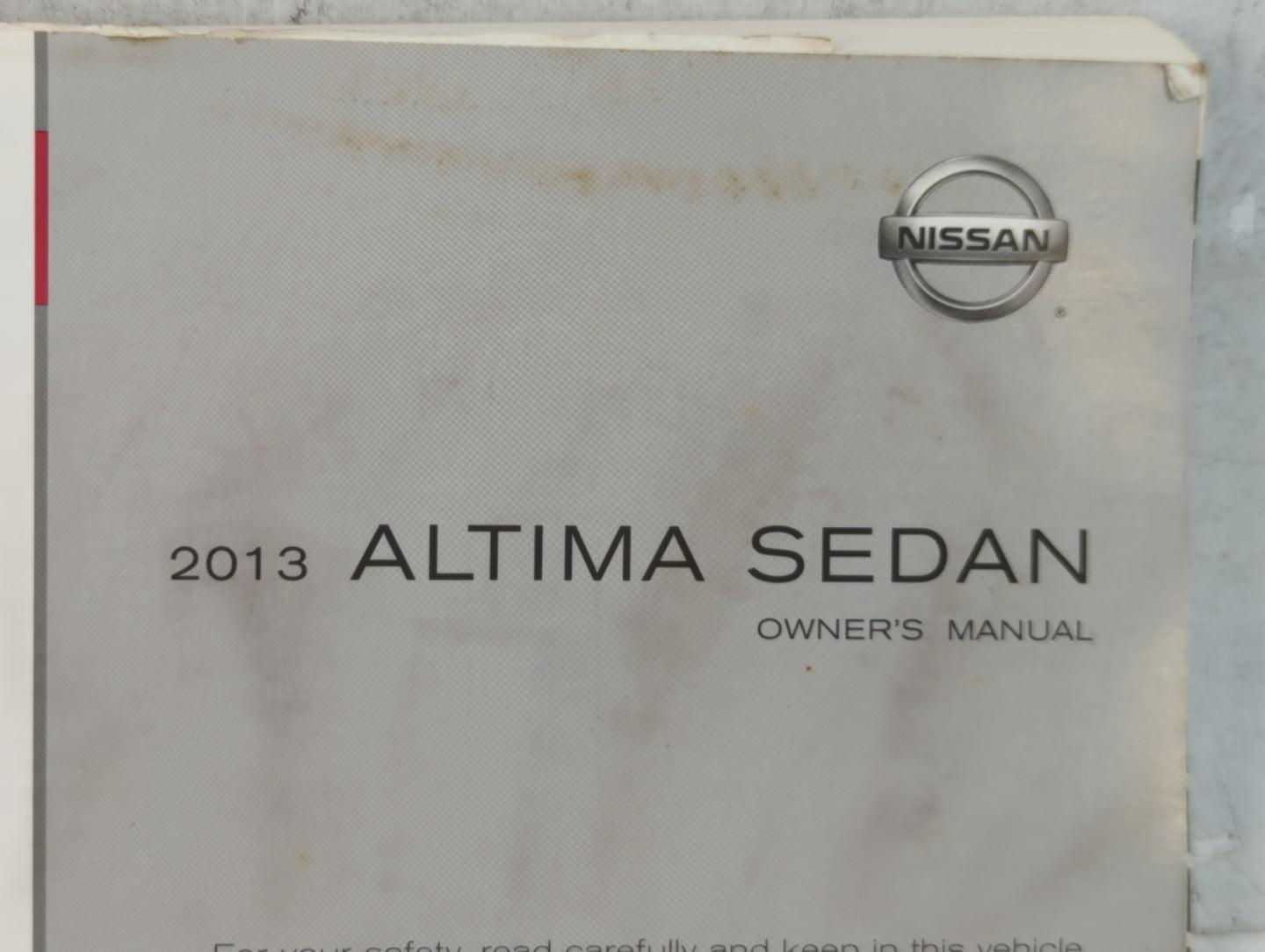2013 Nissan Altima Owners Manual Book Guide P/N:OM3E 0L33U4 OEM Used Auto Parts - Oemusedautoparts1.com