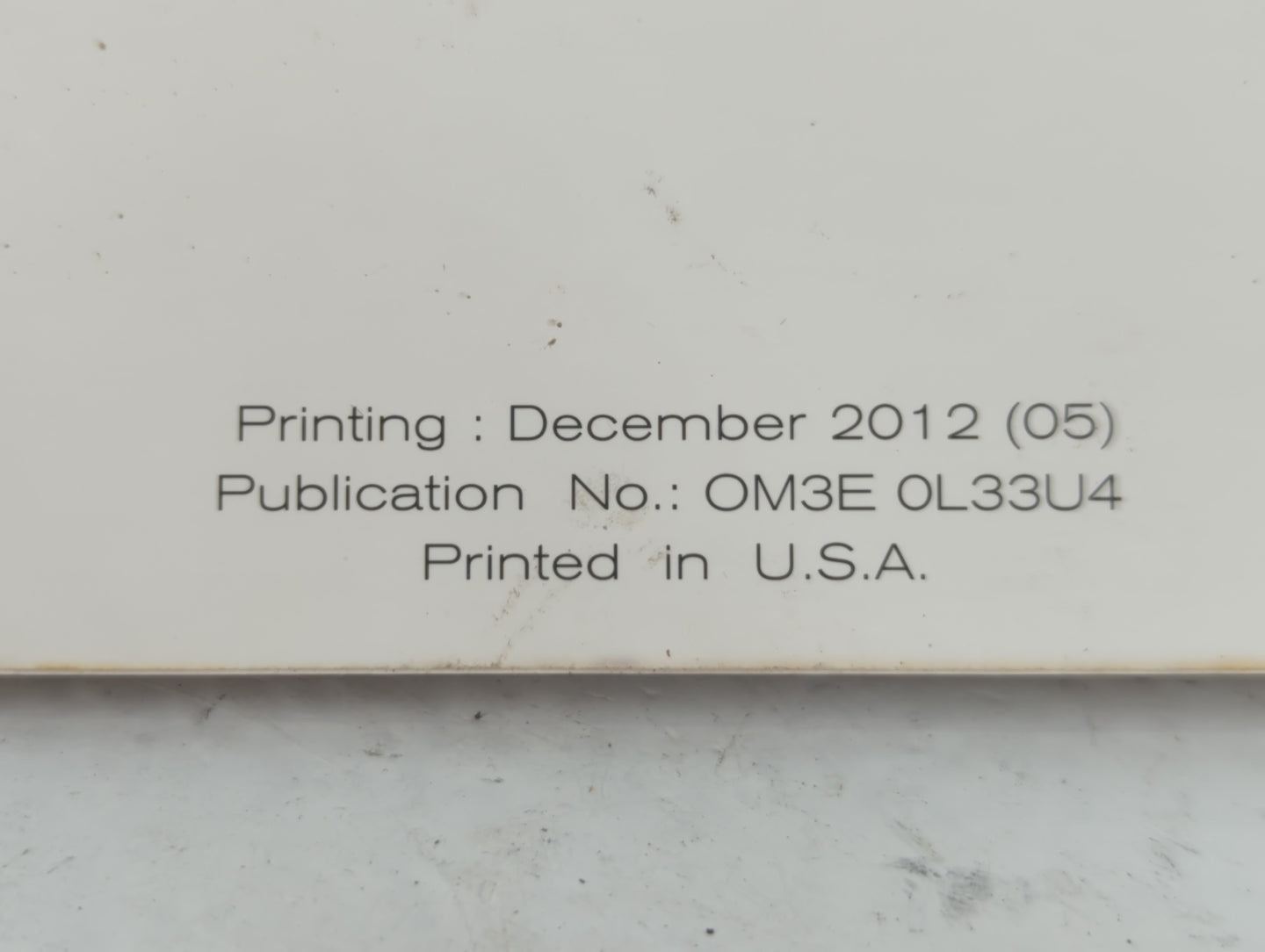 2013 Nissan Altima Owners Manual Book Guide P/N:OM3E 0L33U4 OEM Used Auto Parts - Oemusedautoparts1.com