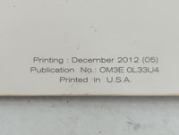 2013 Nissan Altima Owners Manual Book Guide P/N:OM3E 0L33U4 OEM Used Auto Parts - Oemusedautoparts1.com