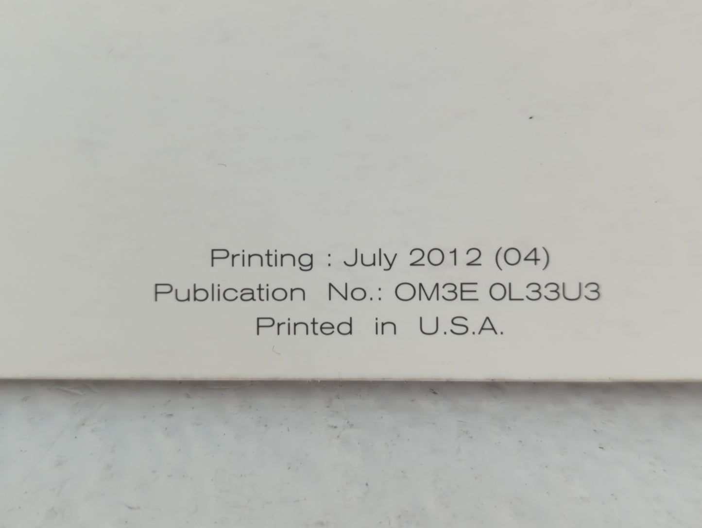 2013 Nissan Altima Owners Manual Book Guide P/N:OM3E 0L33U3 OEM Used Auto Parts - Oemusedautoparts1.com