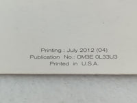 2013 Nissan Altima Owners Manual Book Guide P/N:OM3E 0L33U3 OEM Used Auto Parts - Oemusedautoparts1.com