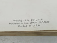 2013 Nissan Armada Owners Manual Book Guide P/N:OM3E TA60U0 OEM Used Auto Parts - Oemusedautoparts1.com