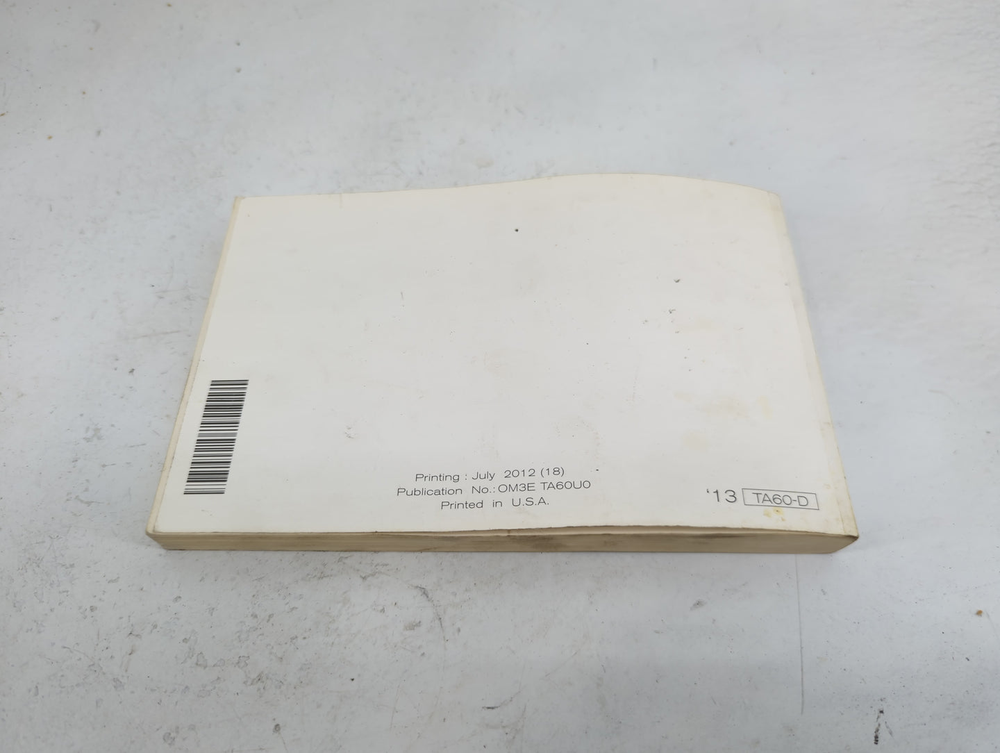 2013 Nissan Armada Owners Manual Book Guide P/N:OM3E TA60U0 OEM Used Auto Parts - Oemusedautoparts1.com