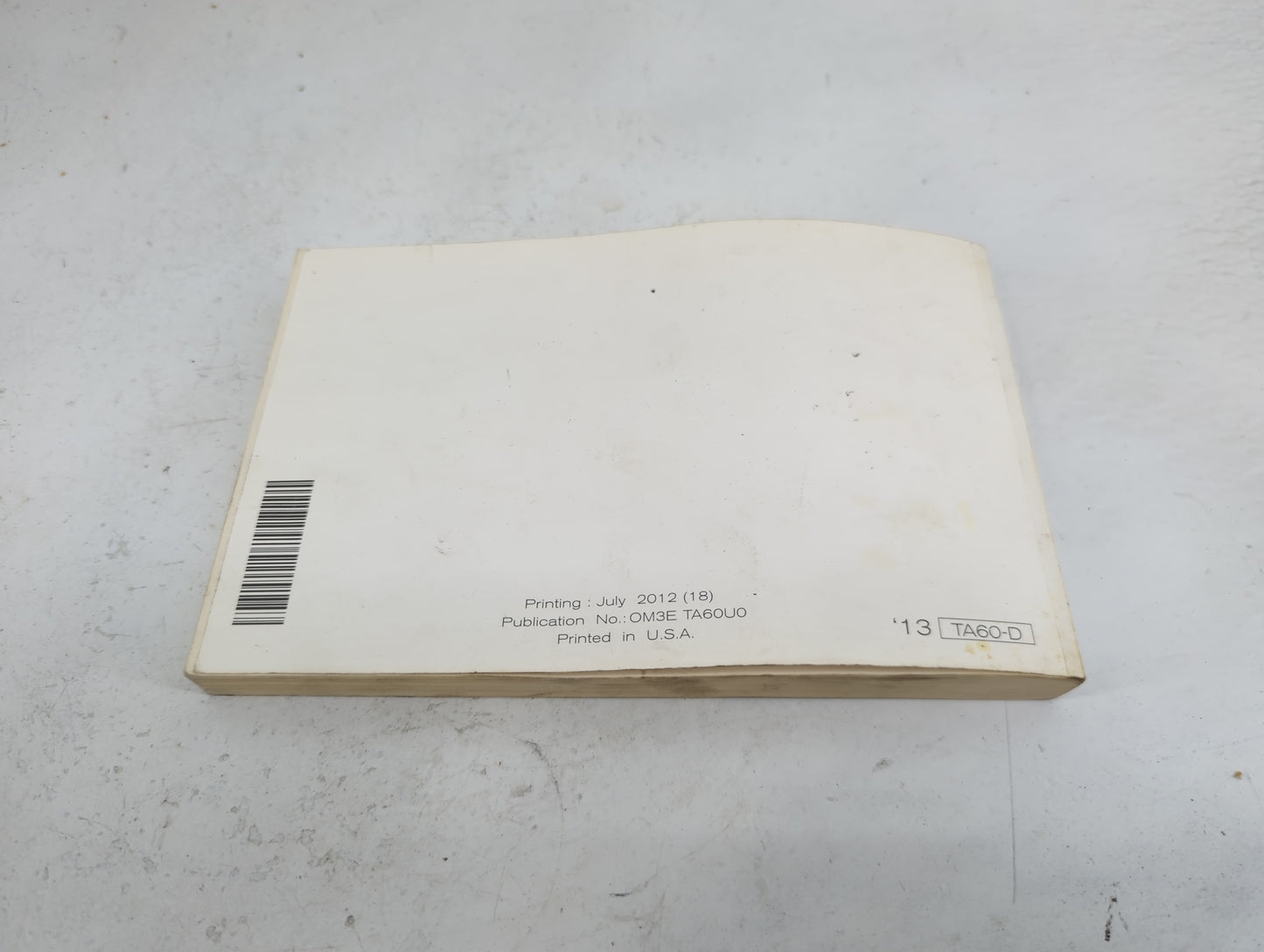 2013 Nissan Armada Owners Manual Book Guide P/N:OM3E TA60U0 OEM Used Auto Parts - Oemusedautoparts1.com