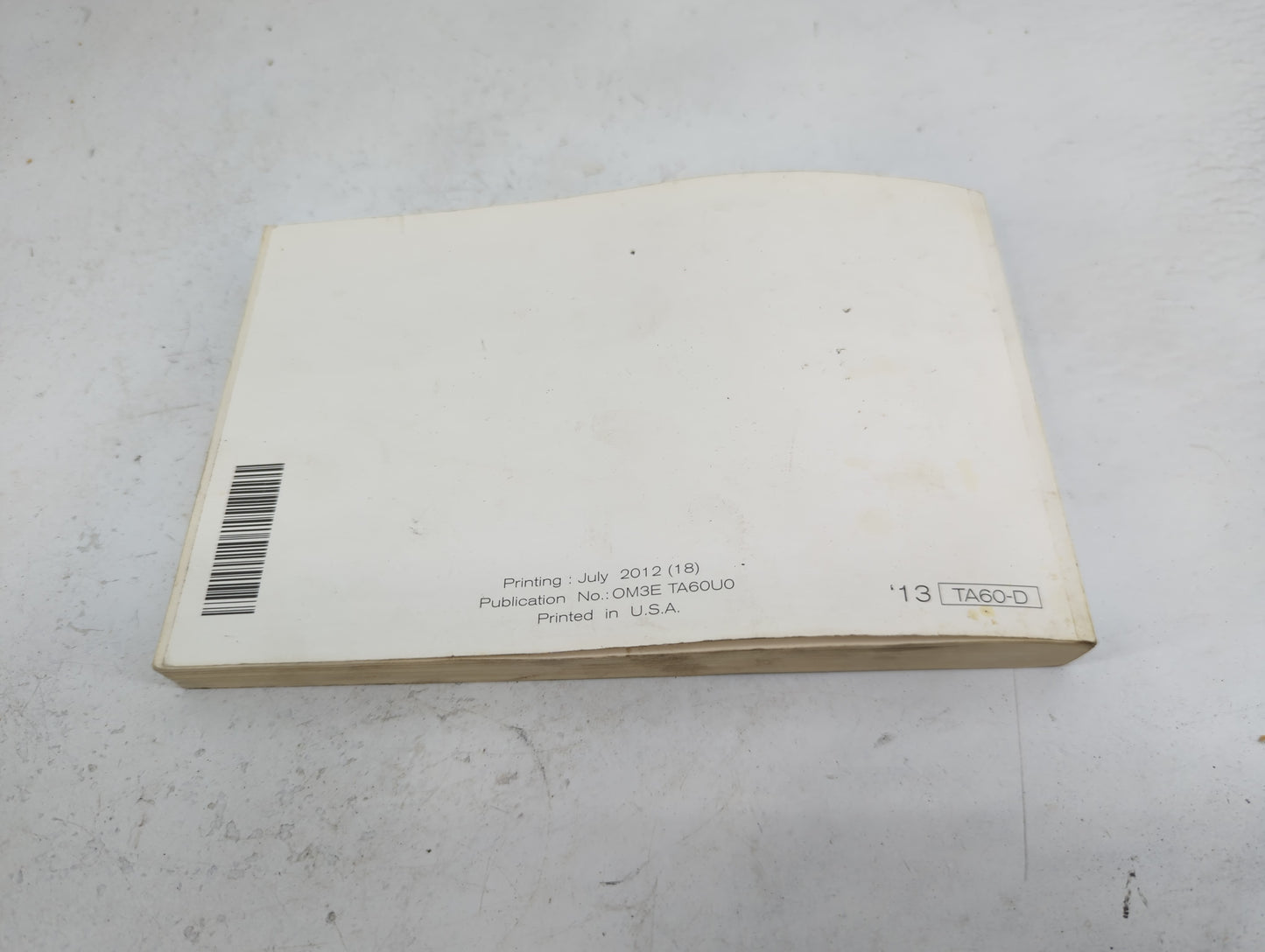 2013 Nissan Armada Owners Manual Book Guide P/N:OM3E TA60U0 OEM Used Auto Parts - Oemusedautoparts1.com