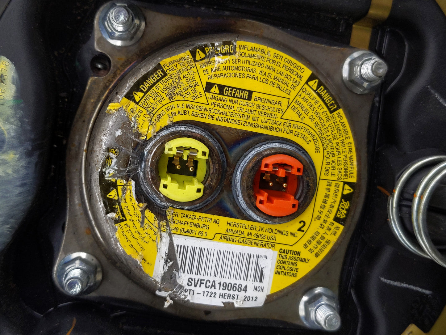 2012-2014 Nissan Cube Air Bag Driver Left Steering Wheel Mounted - Oemusedautoparts1.com