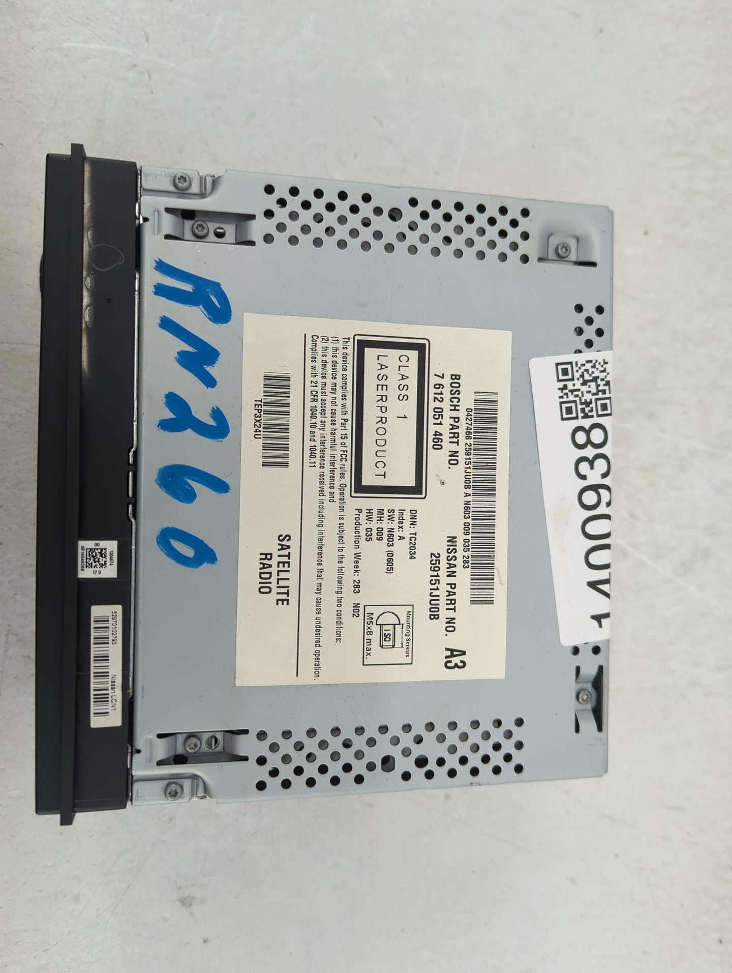 2012-2014 Nissan Juke Radio AM FM Cd Player Receiver Replacement P/N:259151JU0B 7 612 051 460 Fits Fits 2012 2013 2014 OEM U