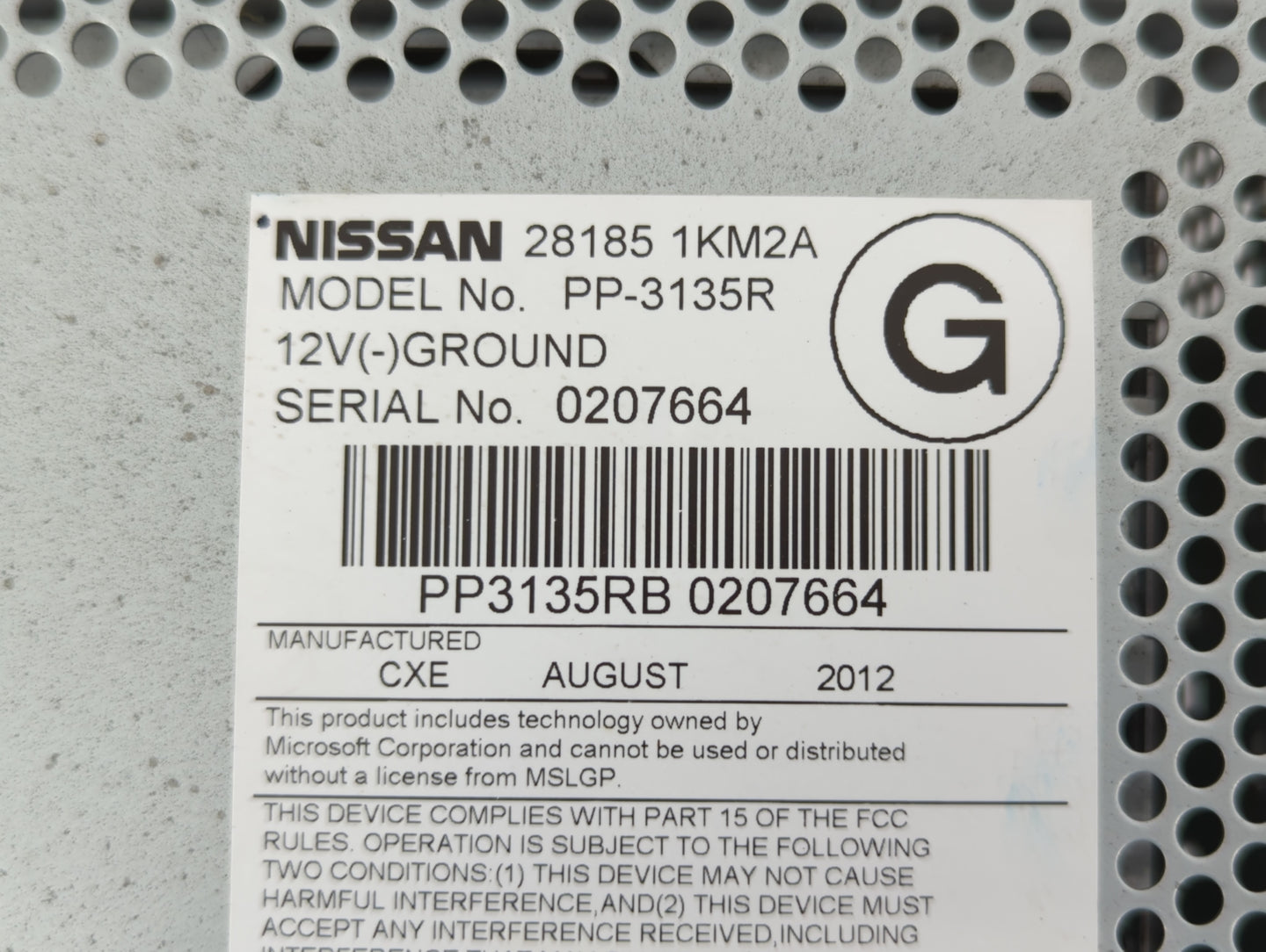 2011-2014 Nissan Juke Am Fm Cd Player Radio Receiver - Oemusedautoparts1.com