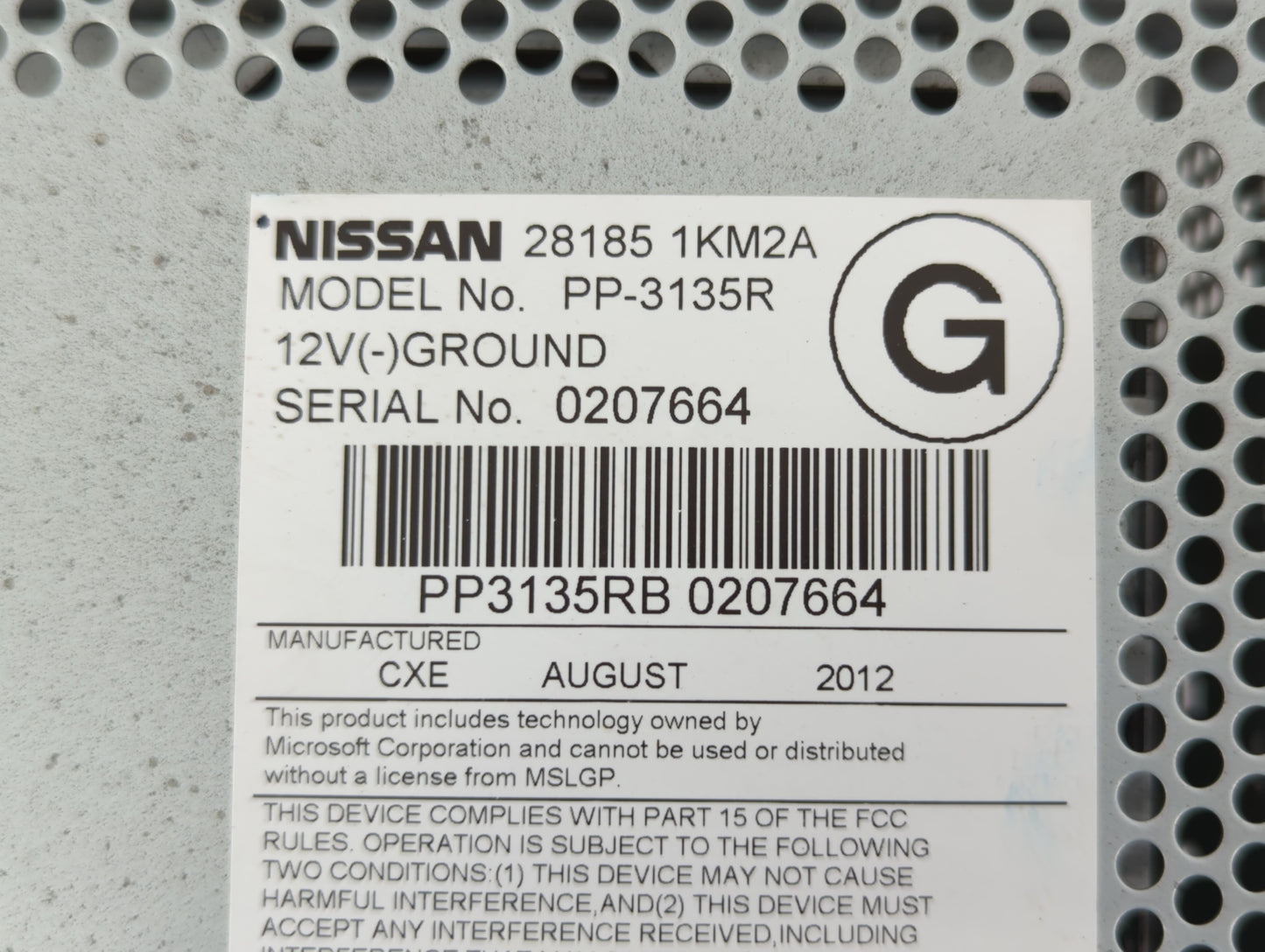 2011-2014 Nissan Juke Am Fm Cd Player Radio Receiver - Oemusedautoparts1.com
