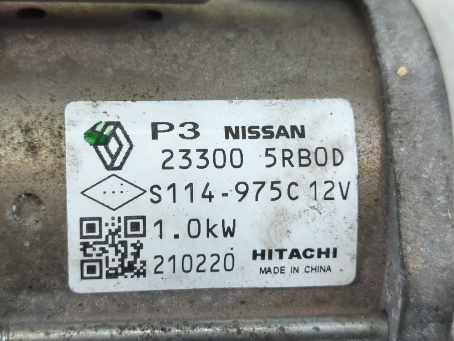 2013 Nissan Juke Car Starter Motor Solenoid OEM P/N:S114 -975C 12V 23300 5RB0D Fits Fits 2019 2020 2021 2022 OEM Used Auto P