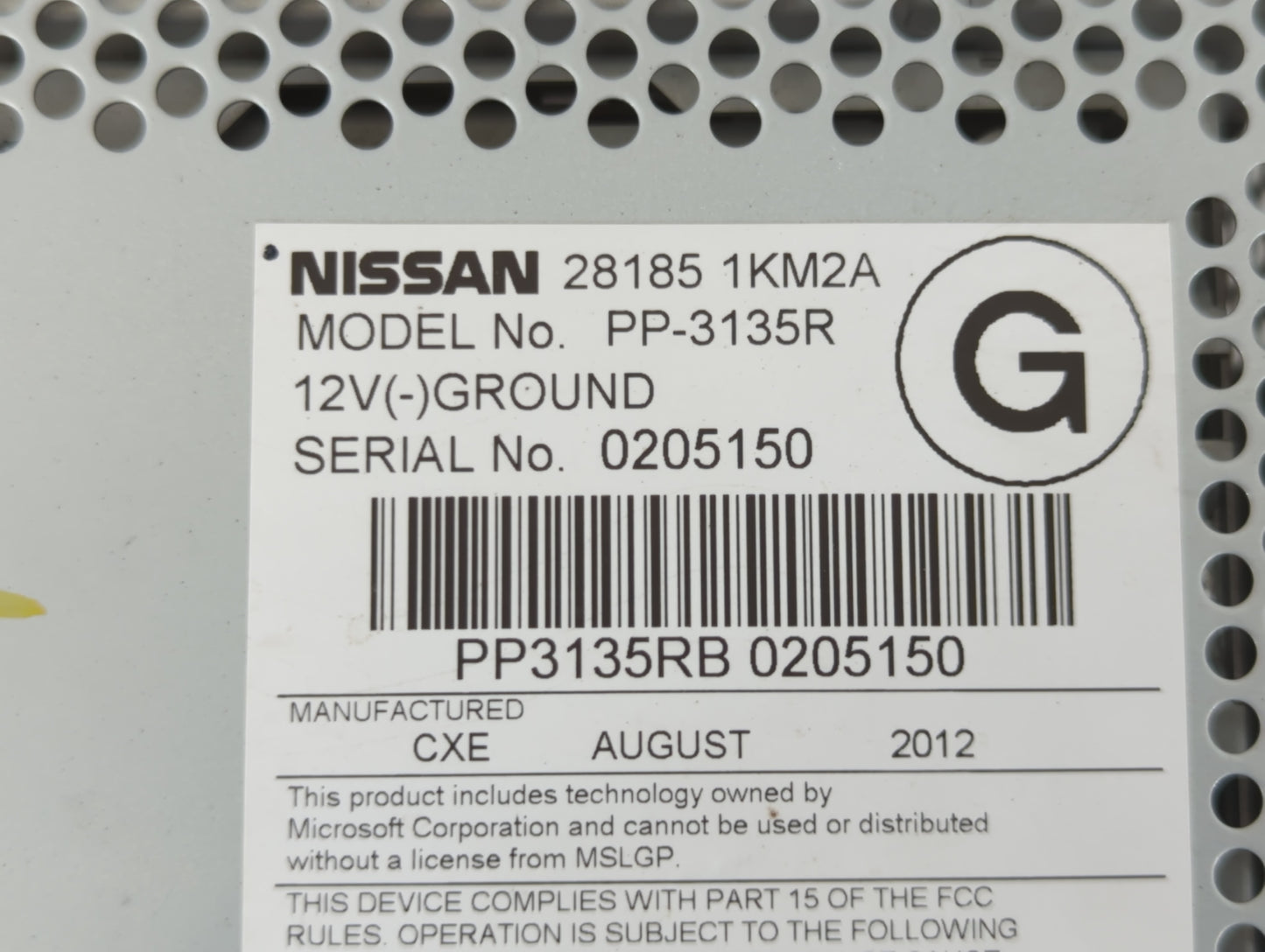 2011-2014 Nissan Juke Radio AM FM Cd Player Receiver Replacement P/N:PP3135RB 0251370 PP-3135R Fits Fits 2011 2012 2013 2014