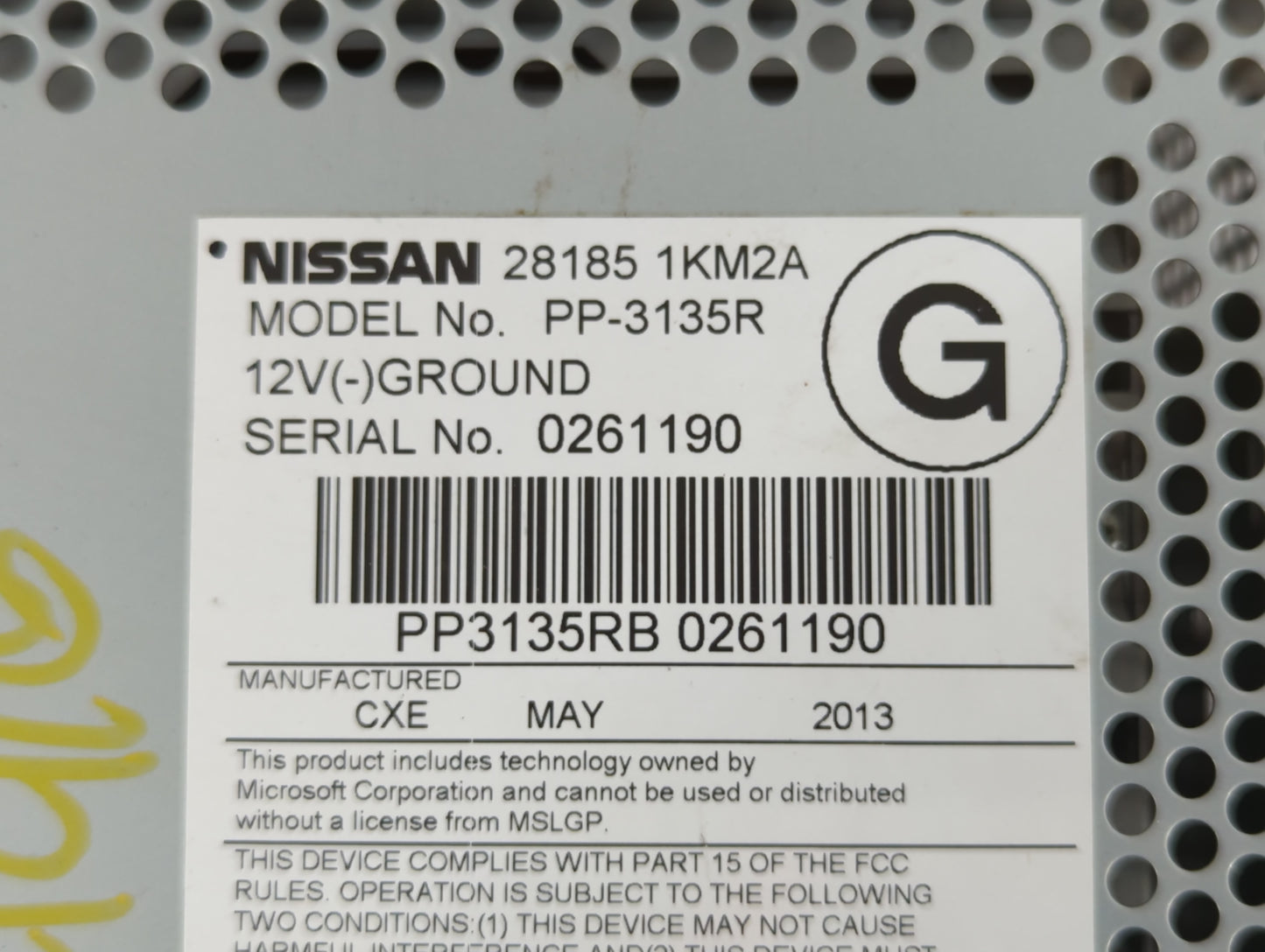2011-2014 Nissan Juke Am Fm Cd Player Radio Receiver - Oemusedautoparts1.com