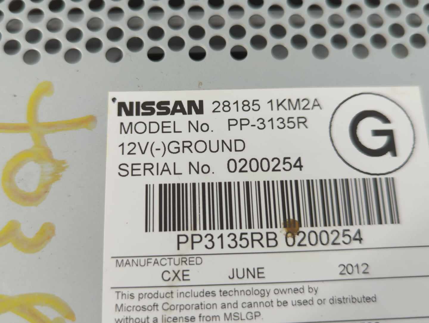 2011-2014 Nissan Juke Radio AM FM Cd Player Receiver Replacement P/N:28185 1KM2A Fits Fits 2011 2012 2013 2014 OEM Used Auto