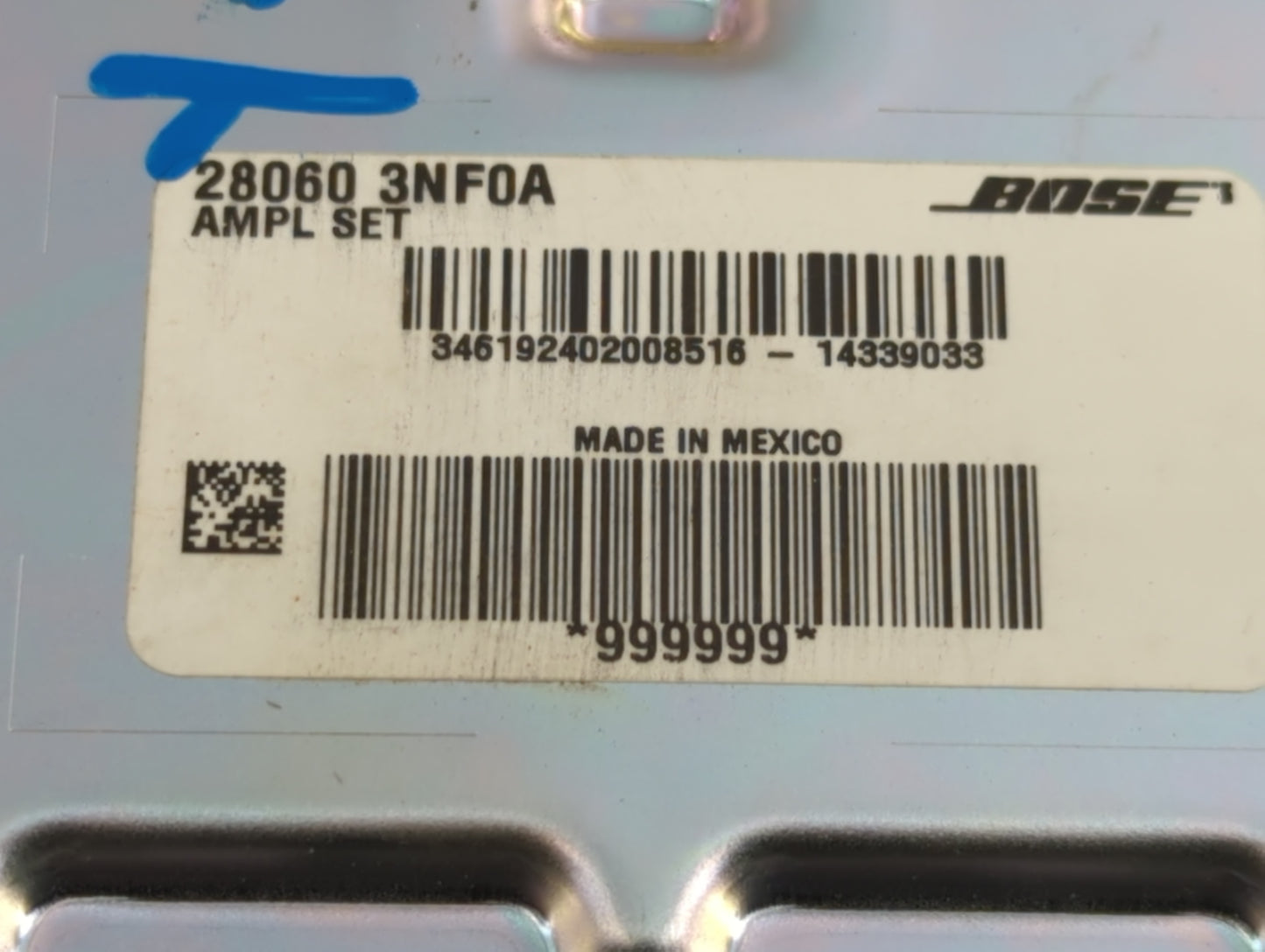 2013-2017 Nissan Leaf Radio Speaker Amplifier 28060 3nf0a - Oemusedautoparts1.com