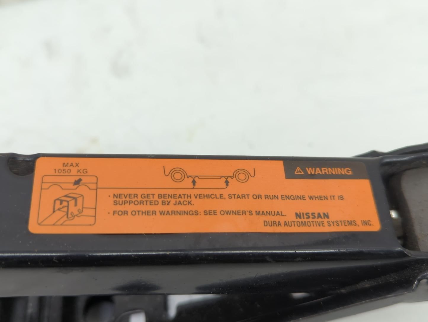 2013 Nissan Maxima Spare Scissor Car Jack - Oemusedautoparts1.com
