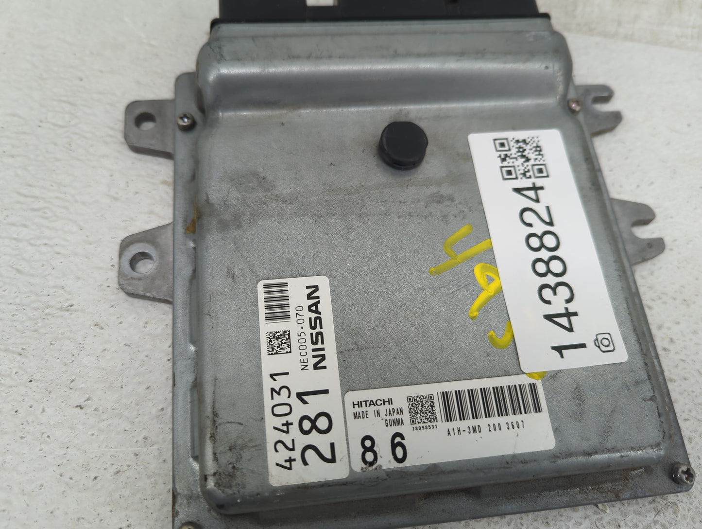 2012-2013 Nissan Maxima PCM Engine Control Computer ECU ECM PCU OEM P/N:NEC005-070 A1H-3MD Fits Fits 2012 2013 OEM Used Auto