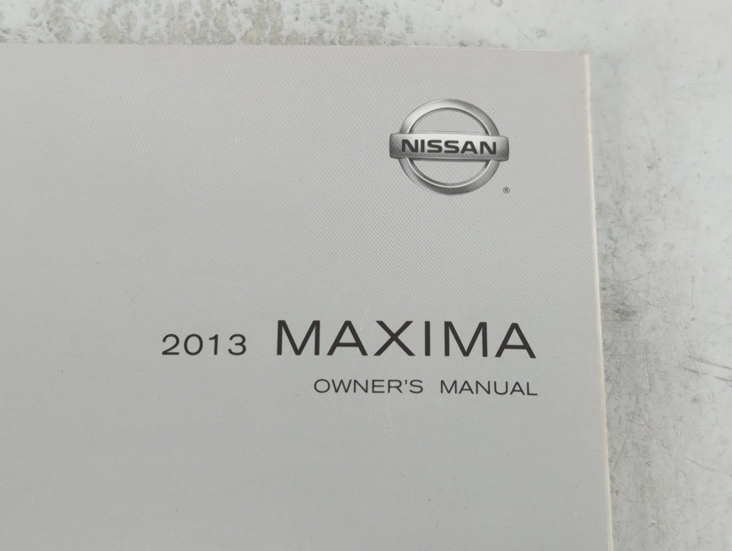 2013 Nissan Maxima Owners Manual Book Guide P/N:OM3E 0A350 OEM Used Auto Parts - Oemusedautoparts1.com