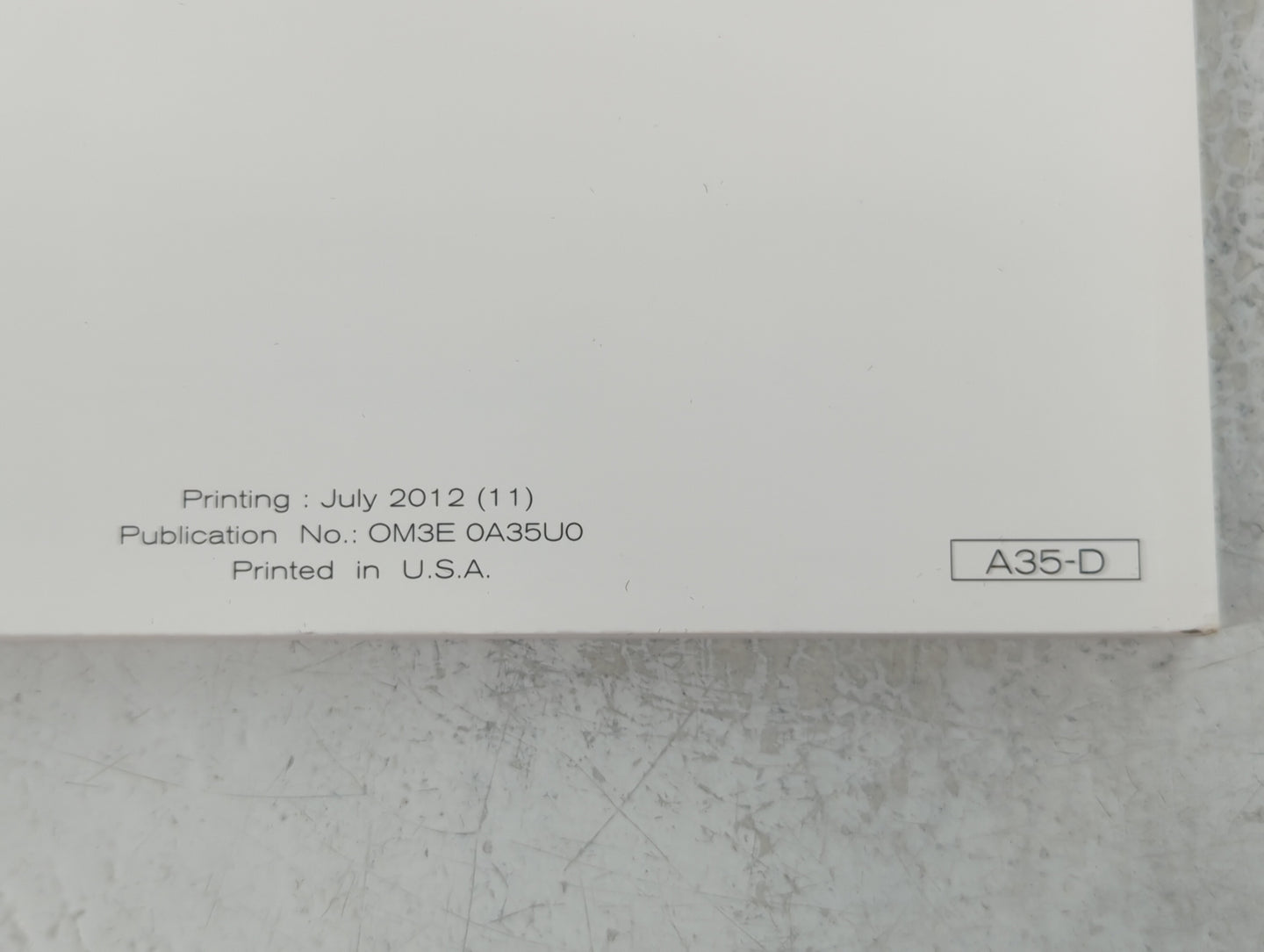2013 Nissan Maxima Owners Manual Book Guide P/N:OM3E 0A350 OEM Used Auto Parts - Oemusedautoparts1.com