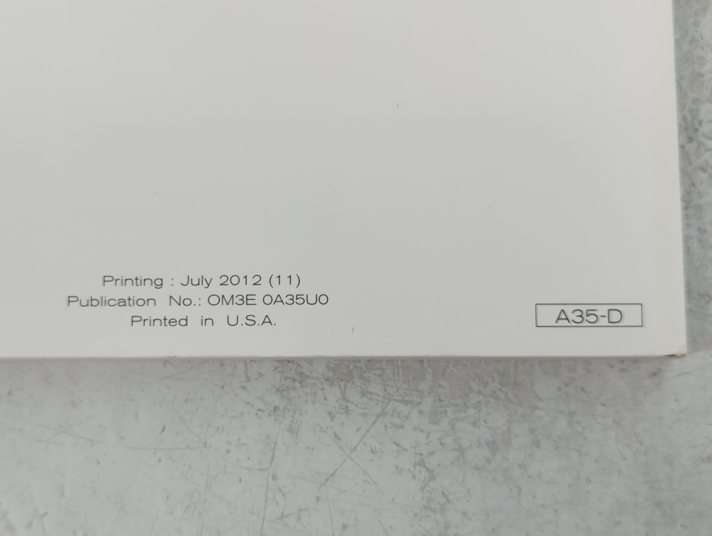 2013 Nissan Maxima Owners Manual Book Guide P/N:OM3E 0A350 OEM Used Auto Parts - Oemusedautoparts1.com
