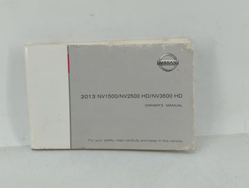 2013 Nissan Nv1500 Owners Manual Book Guide OEM Used Auto Parts - Oemusedautoparts1.com
