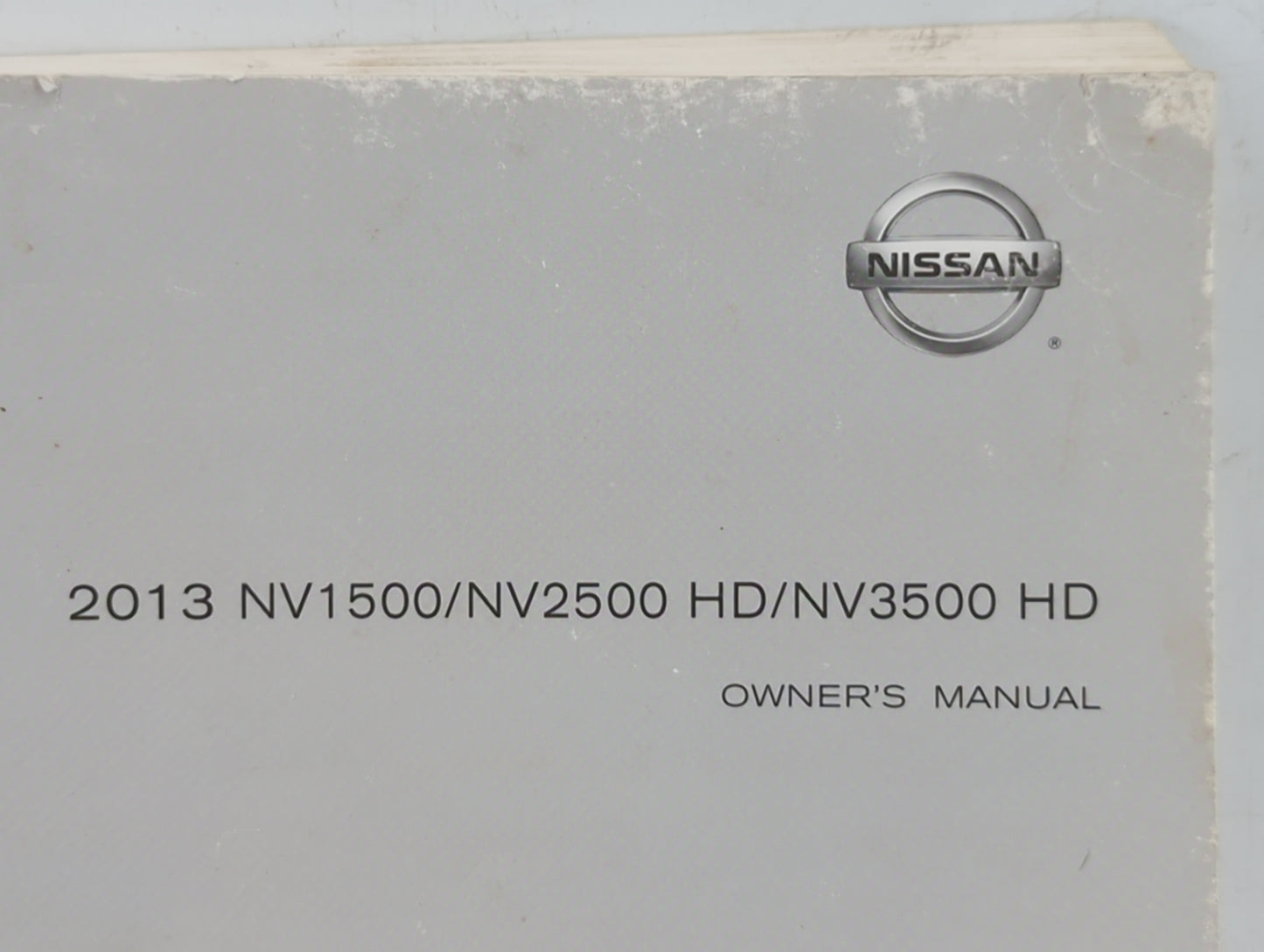 2013 Nissan Nv1500 Owners Manual Book Guide OEM Used Auto Parts - Oemusedautoparts1.com
